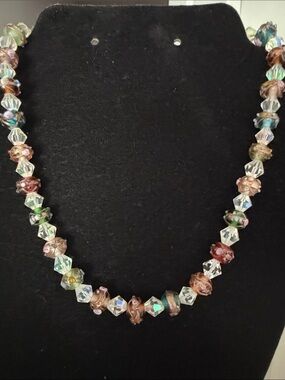 Multicolor Crystal & Glass Bead Necklace